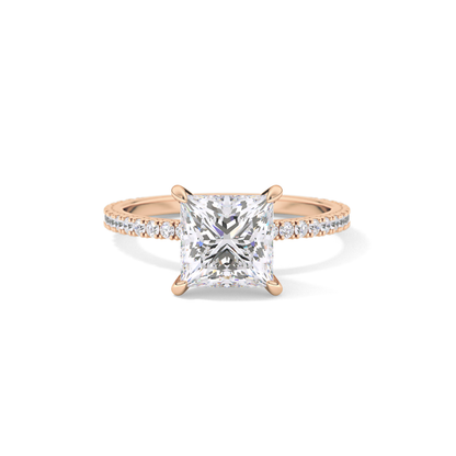 Princess Pave Lab Grown Diamond Engagement Ring