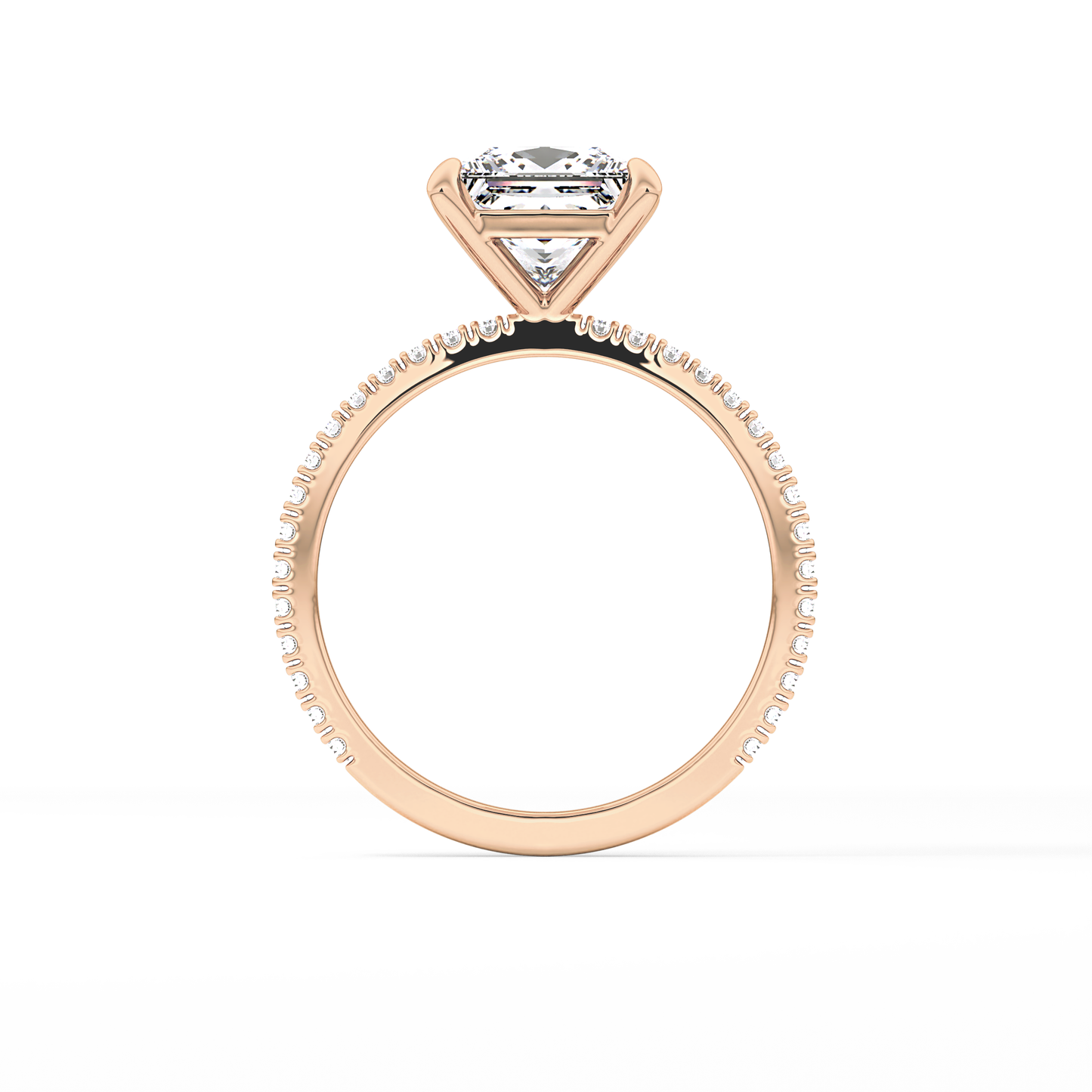 Princess Pave Lab Grown Diamond Engagement Ring