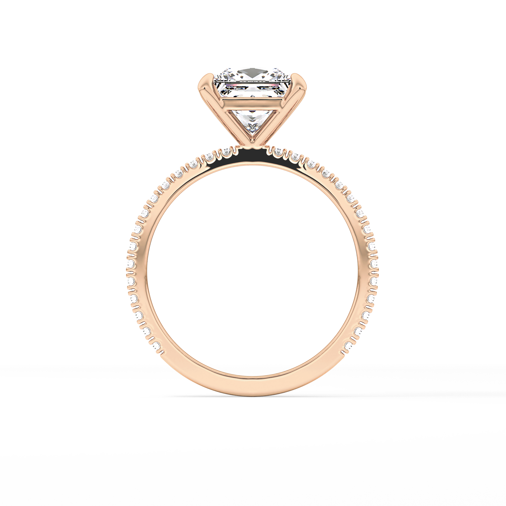 Princess Pave Lab Grown Diamond Engagement Ring