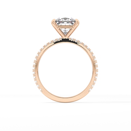 Princess Pave Lab Grown Diamond Engagement Ring