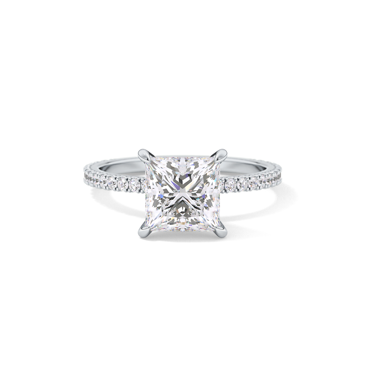 Princess Pave Lab Grown Diamond Engagement Ring