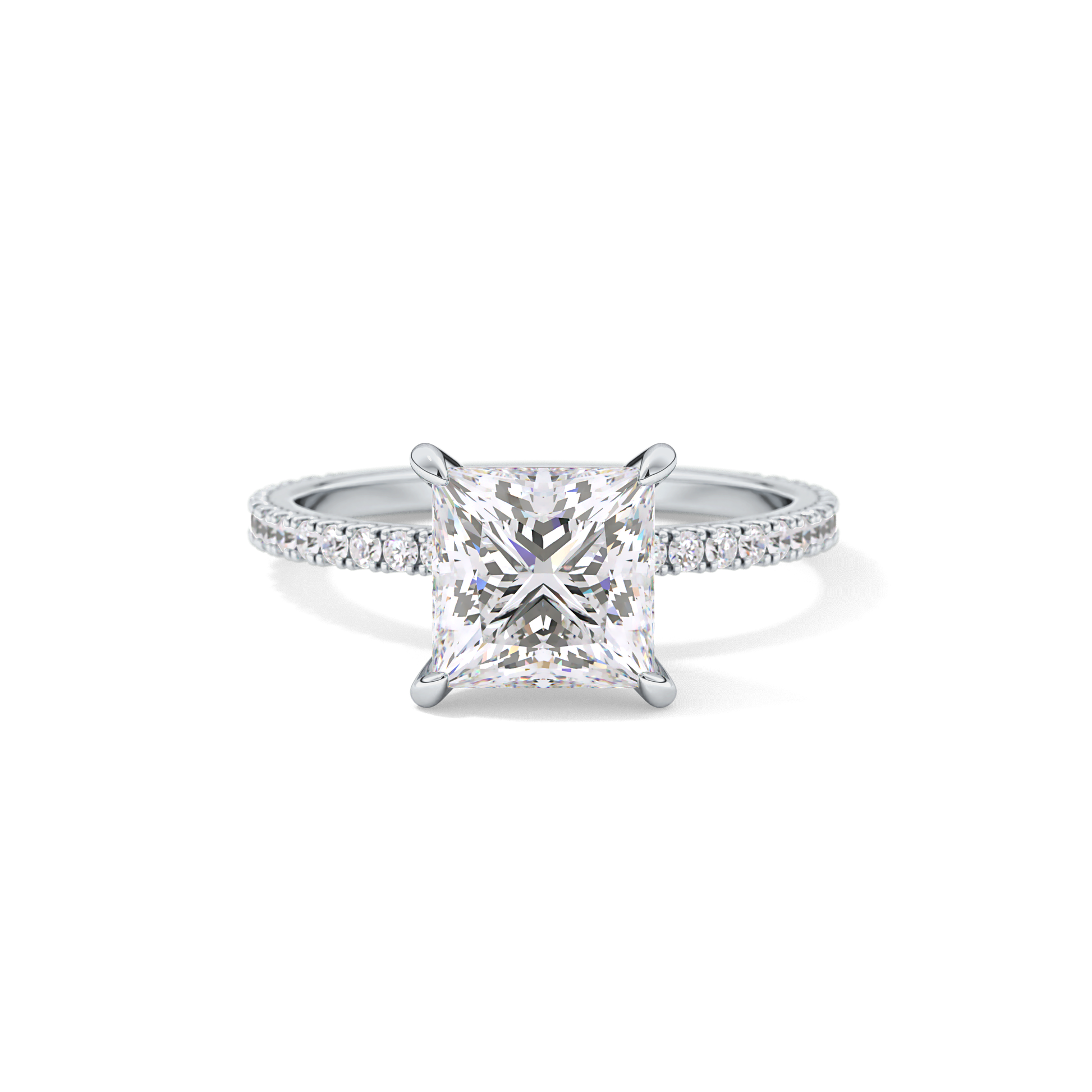 Princess Pave Lab Grown Diamond Engagement Ring