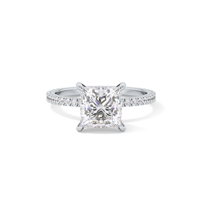 Princess Pave Lab Grown Diamond Engagement Ring