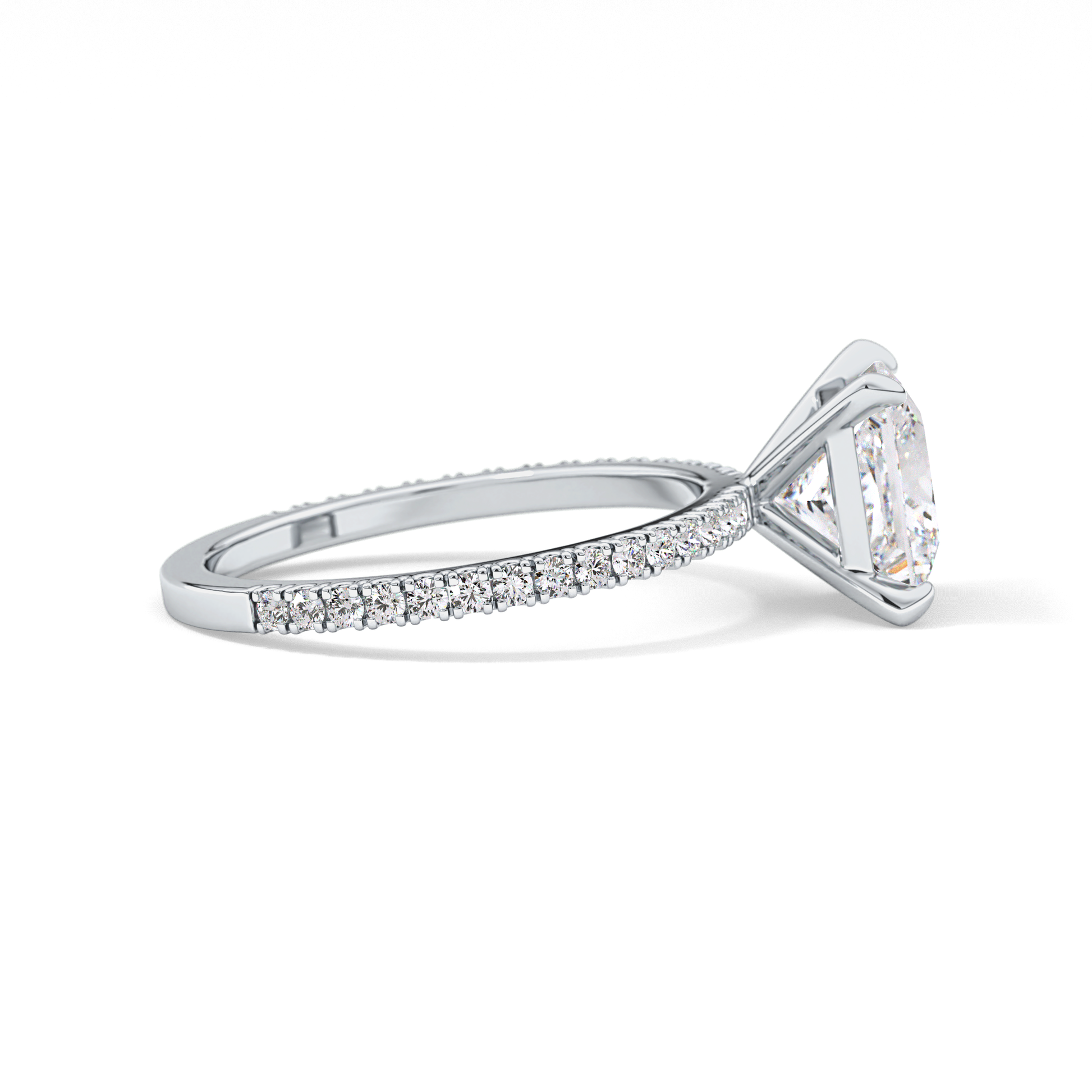 Princess Pave Lab Grown Diamond Engagement Ring