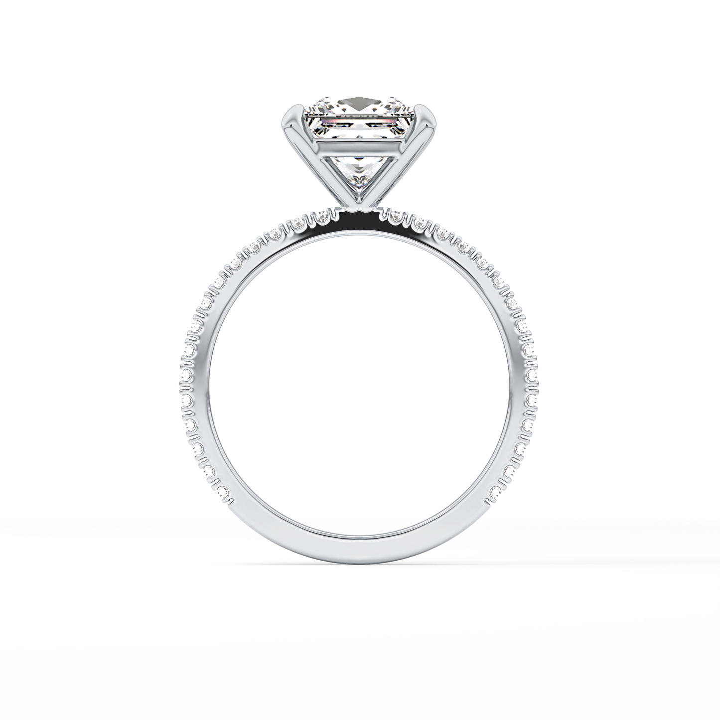 Princess Pave Lab Grown Diamond Engagement Ring