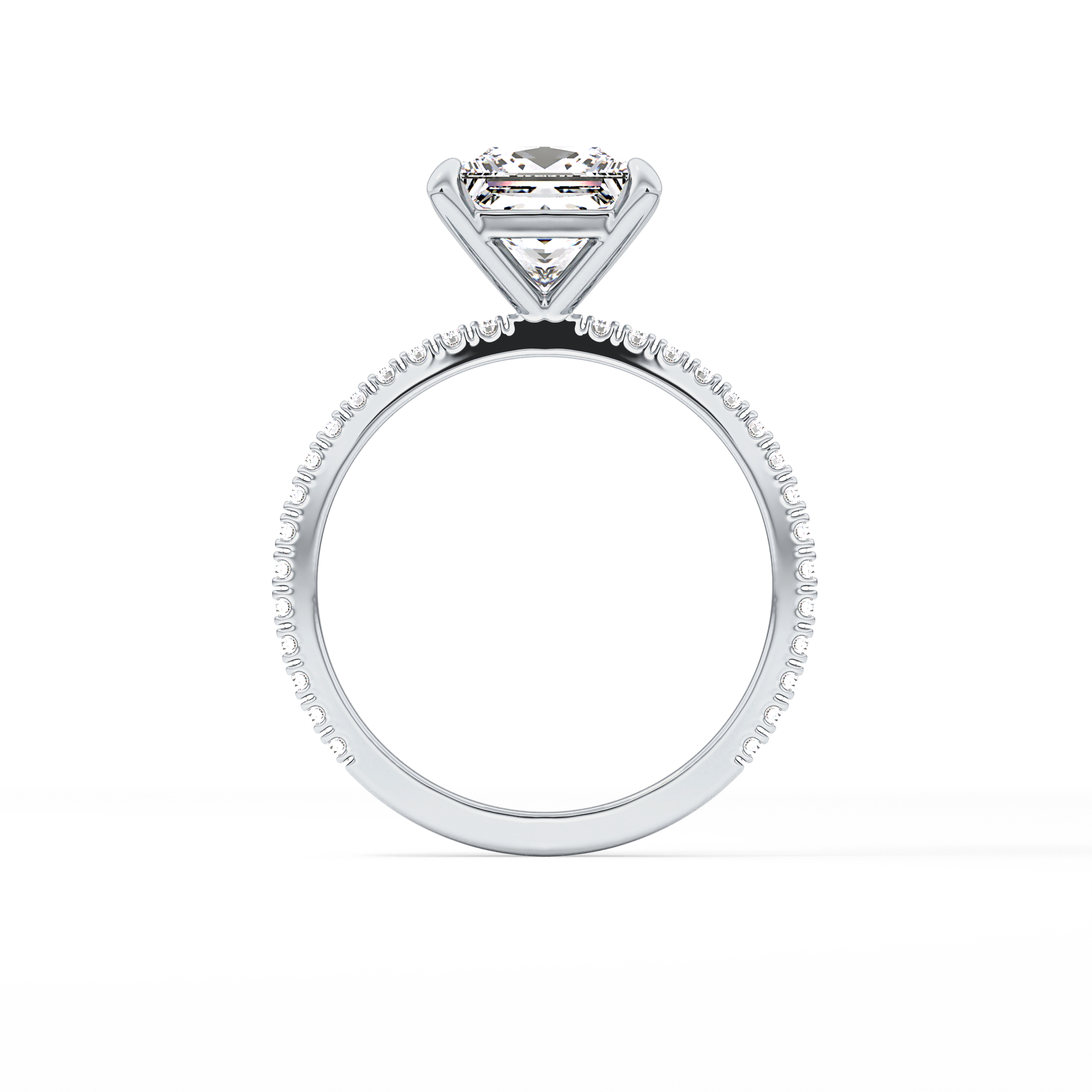Princess Pave Lab Grown Diamond Engagement Ring