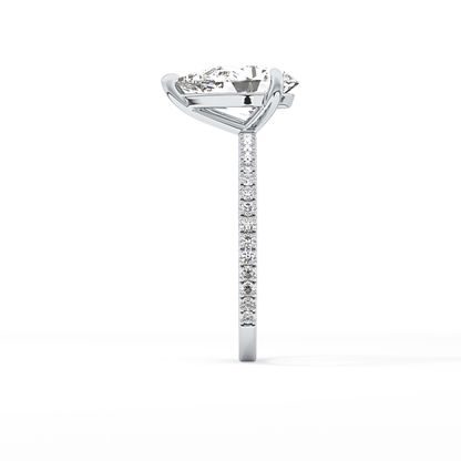 Pear Pave Lab Grown Diamond Engagement Ring