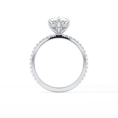 Pear Pave Lab Grown Diamond Engagement Ring