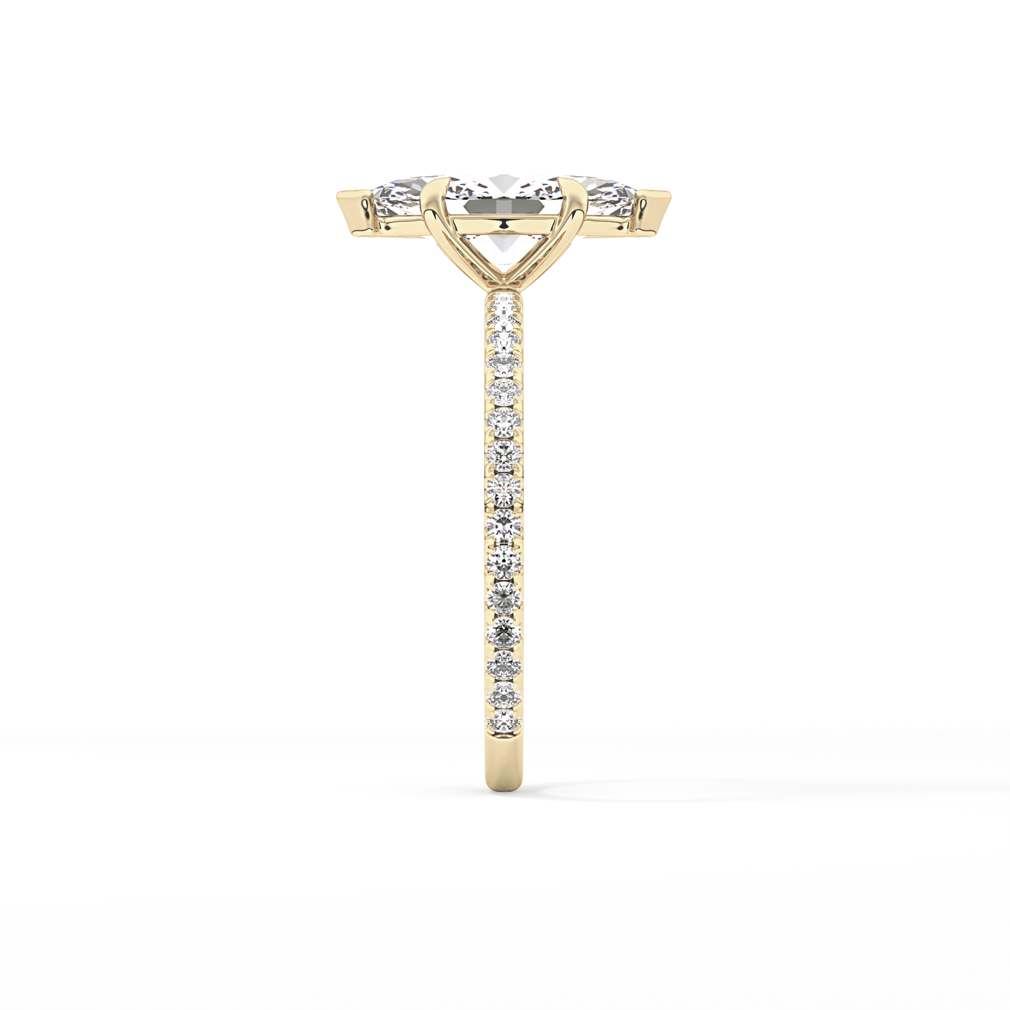 Marquise Pave Lab Grown Diamond Engagement Ring
