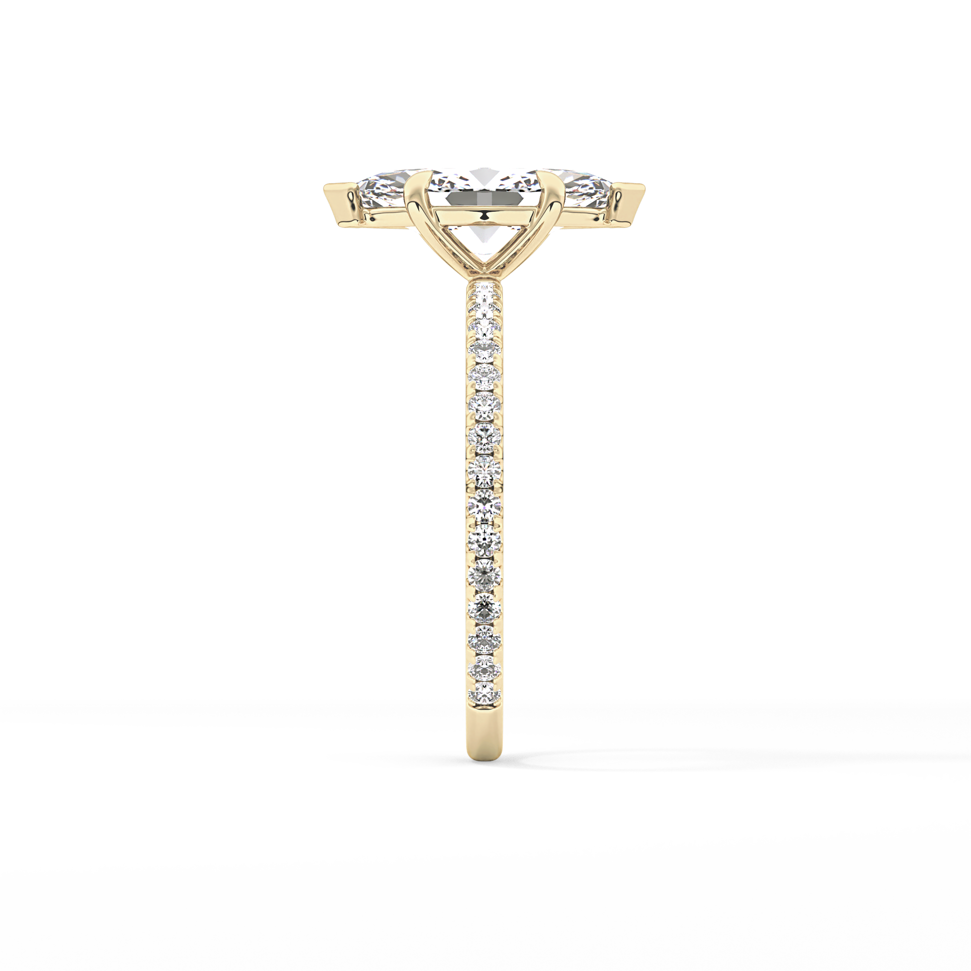 Marquise Pave Lab Grown Diamond Engagement Ring