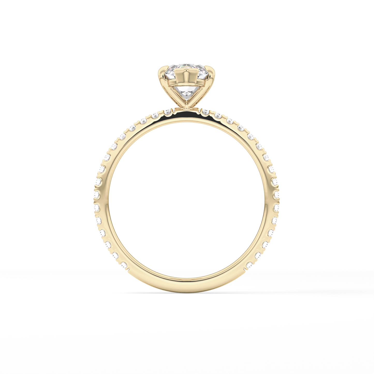 Marquise Pave Lab Grown Diamond Engagement Ring