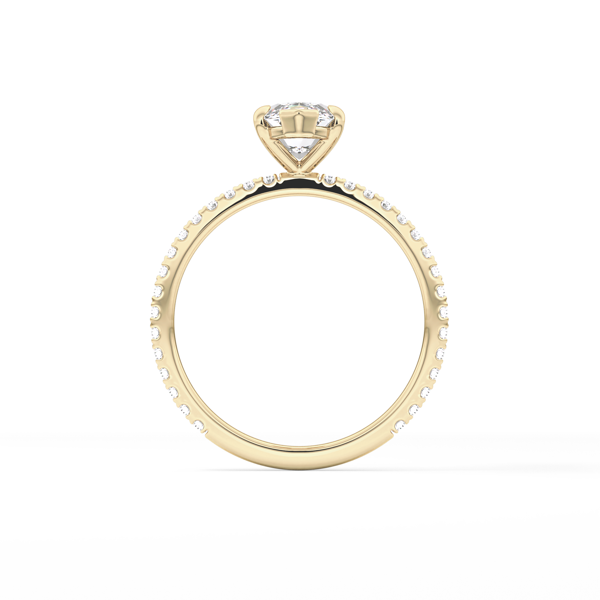 Marquise Pave Lab Grown Diamond Engagement Ring