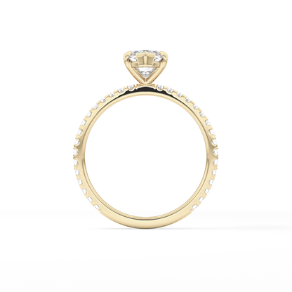 Marquise Pave Lab Grown Diamond Engagement Ring