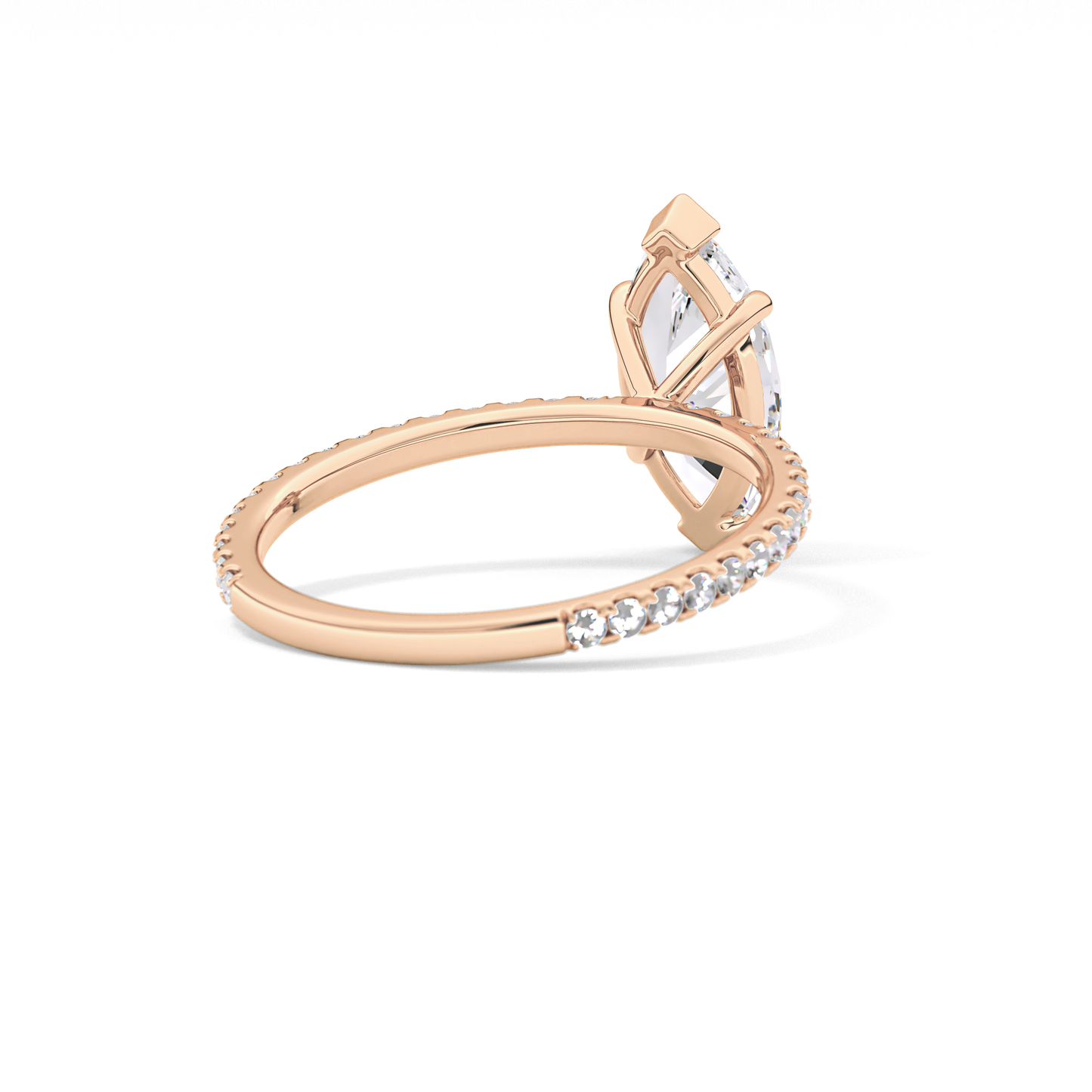 Marquise Pave Lab Grown Diamond Engagement Ring