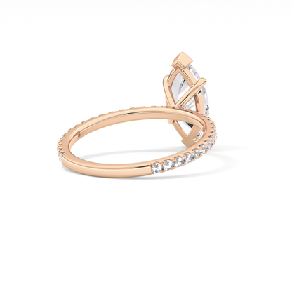 Marquise Pave Lab Grown Diamond Engagement Ring