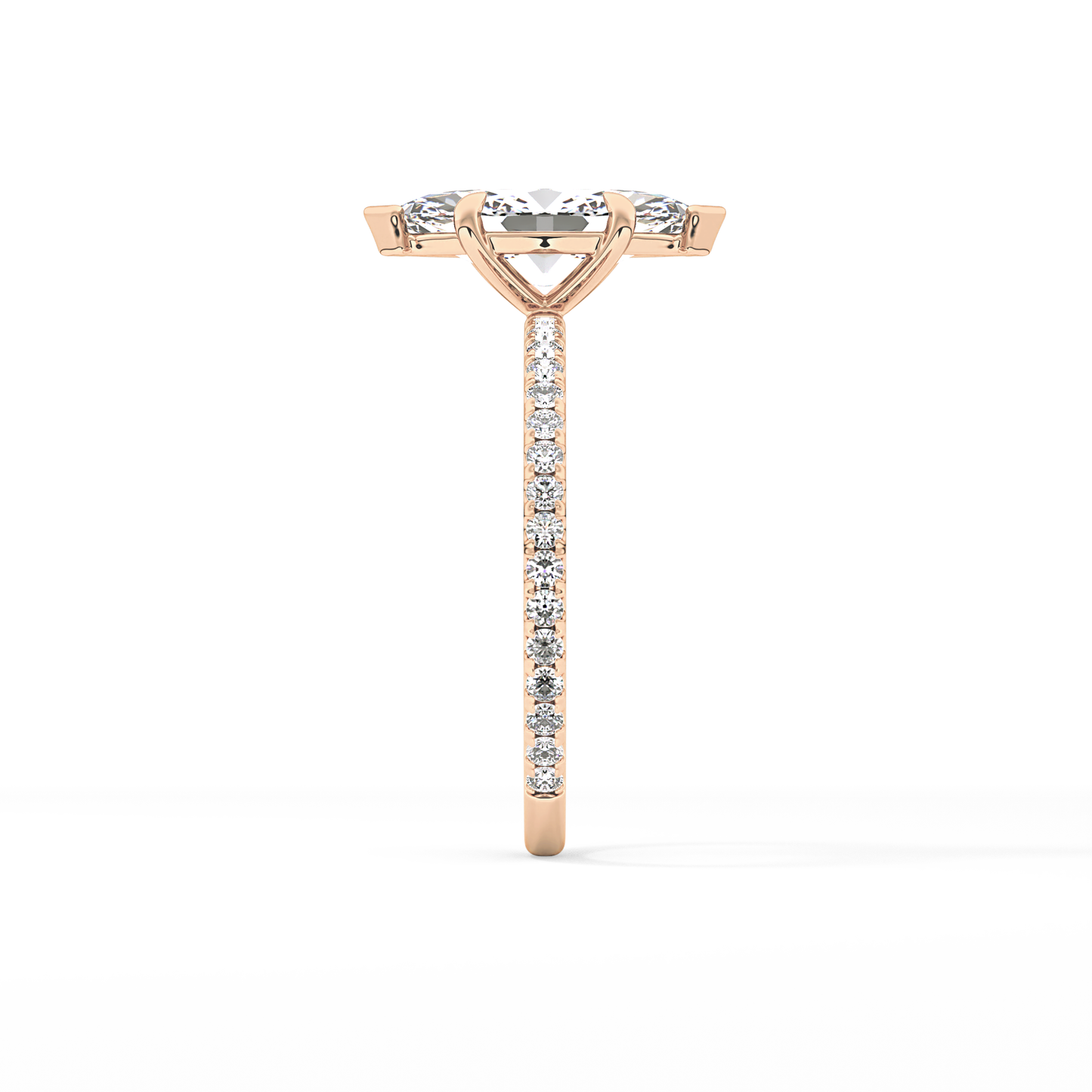 Marquise Pave Lab Grown Diamond Engagement Ring