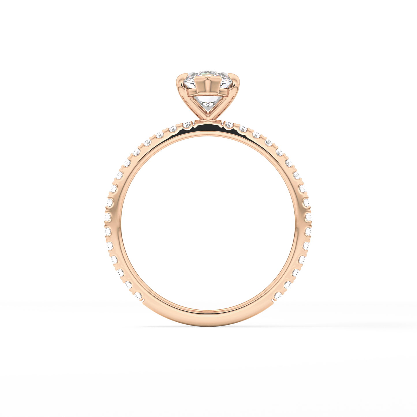 Marquise Pave Lab Grown Diamond Engagement Ring