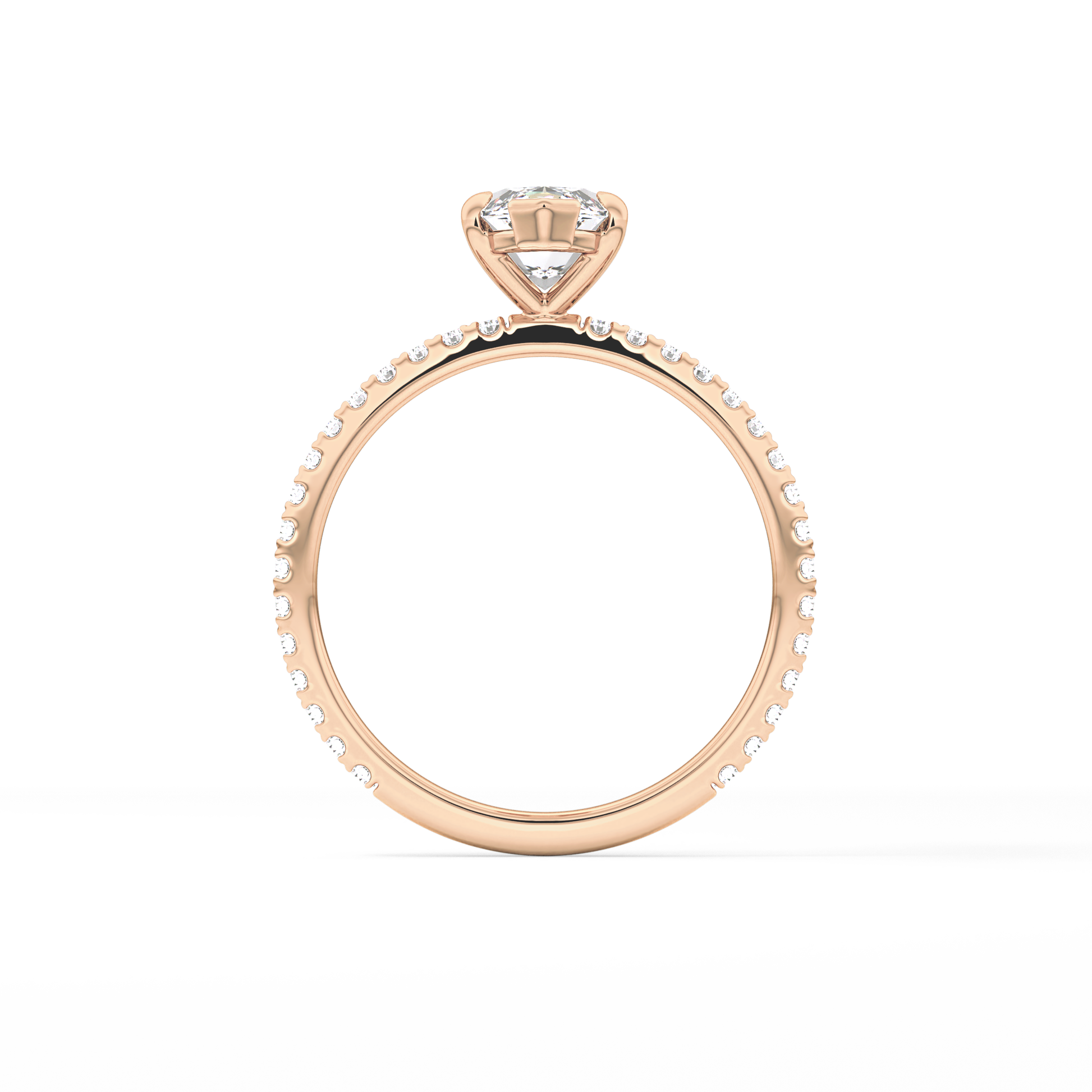 Marquise Pave Lab Grown Diamond Engagement Ring