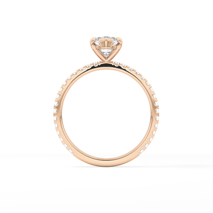 Marquise Pave Lab Grown Diamond Engagement Ring