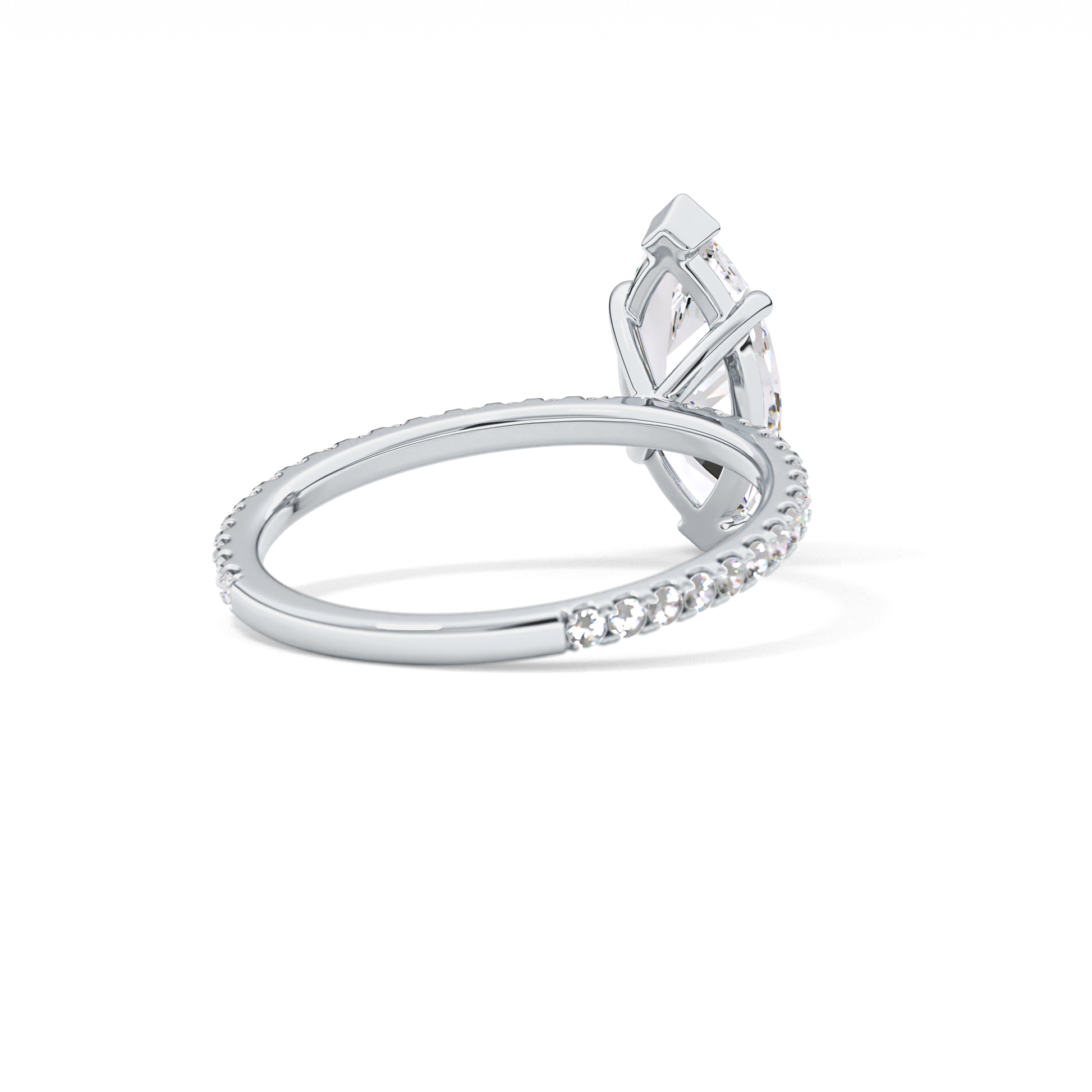Marquise Pave Lab Grown Diamond Engagement Ring