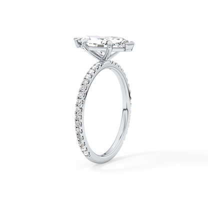Marquise Pave Lab Grown Diamond Engagement Ring