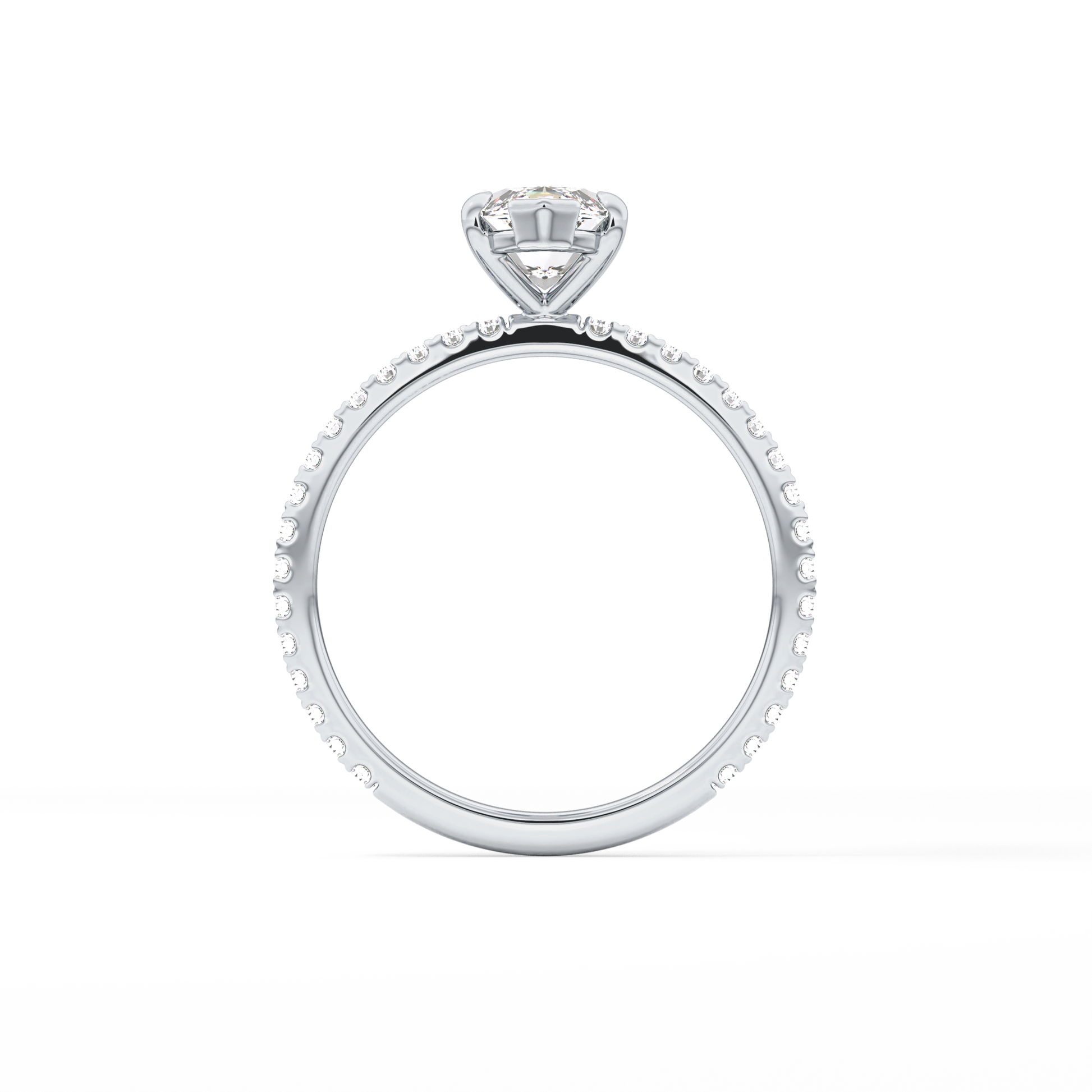 Marquise Pave Lab Grown Diamond Engagement Ring