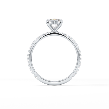 Marquise Pave Lab Grown Diamond Engagement Ring