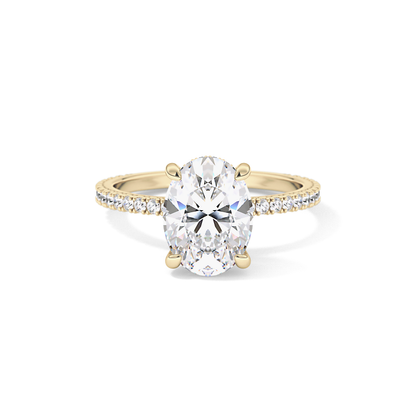 Oval Pave Lab Grown Diamond Engagement Ring