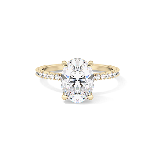 Oval Pave Lab Grown Diamond Engagement Ring