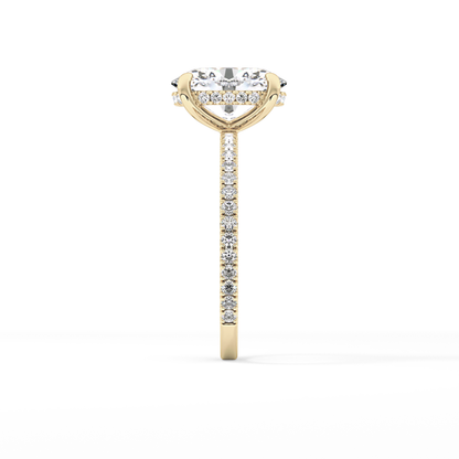 Oval Pave Lab Grown Diamond Engagement Ring