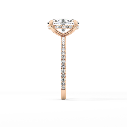 Oval Pave Lab Grown Diamond Engagement Ring