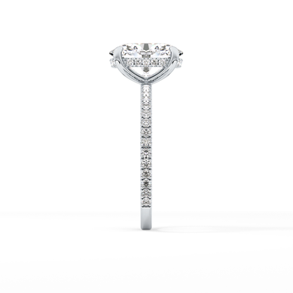 Oval Pave Lab Grown Diamond Engagement Ring