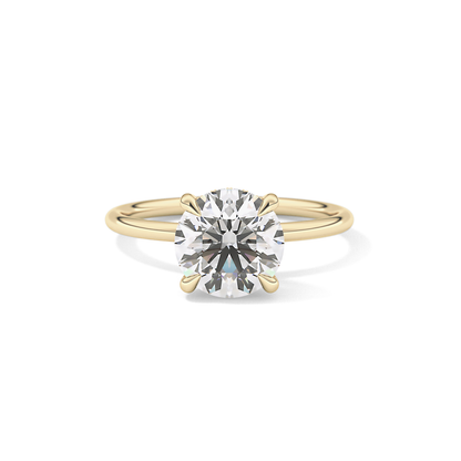 Round Hidden Halo Lab Grown Diamond Engagement Ring