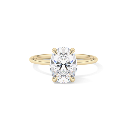 Oval Hidden Halo Lab Grown Diamond Engagement Ring
