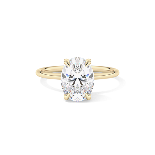 Oval Hidden Halo Lab Grown Diamond Engagement Ring