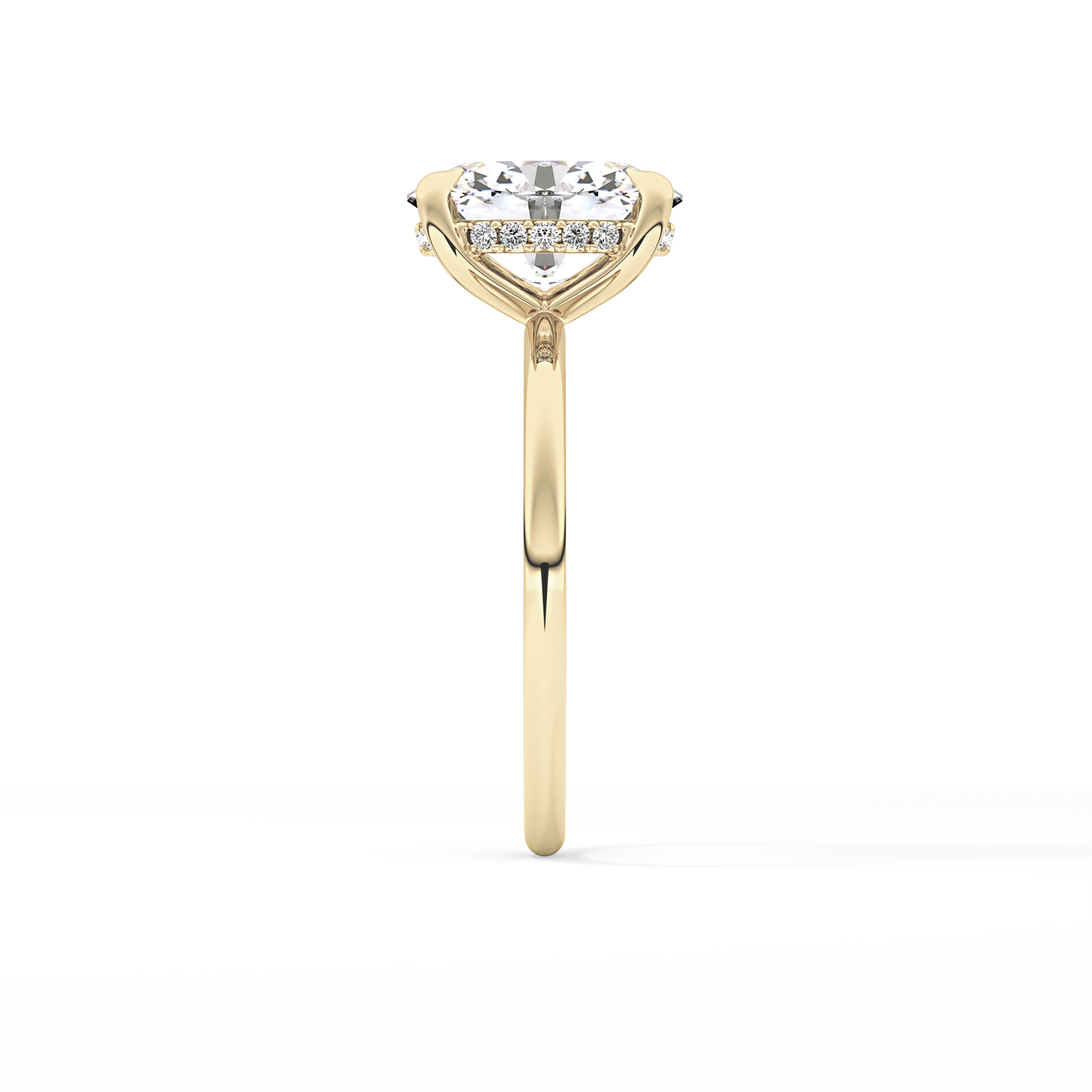 Oval Hidden Halo Lab Grown Diamond Engagement Ring