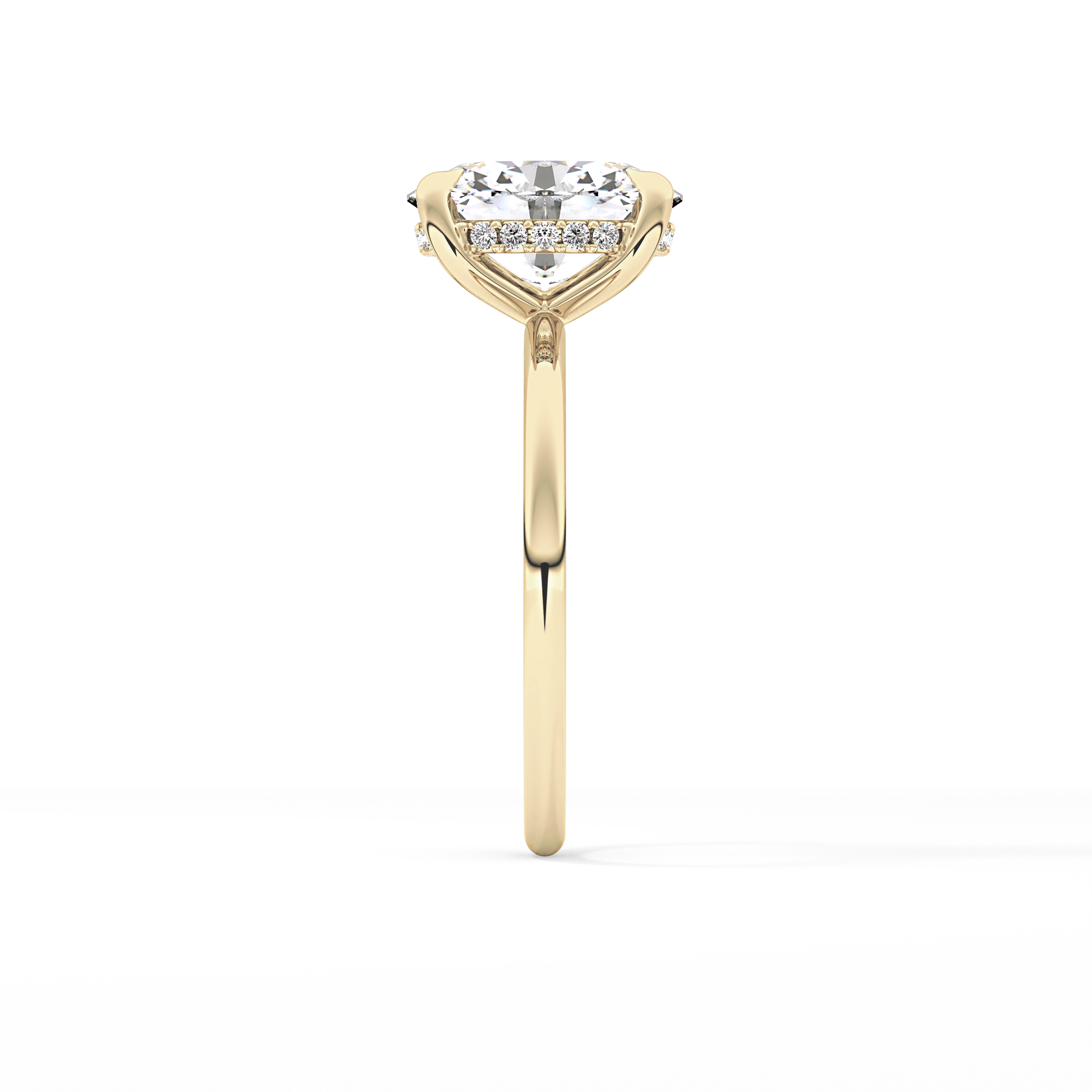 Oval Hidden Halo Lab Grown Diamond Engagement Ring