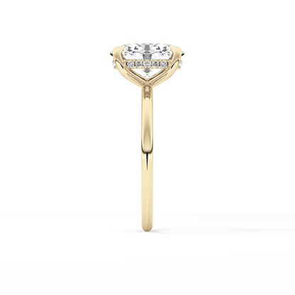 Oval Hidden Halo Lab Grown Diamond Engagement Ring