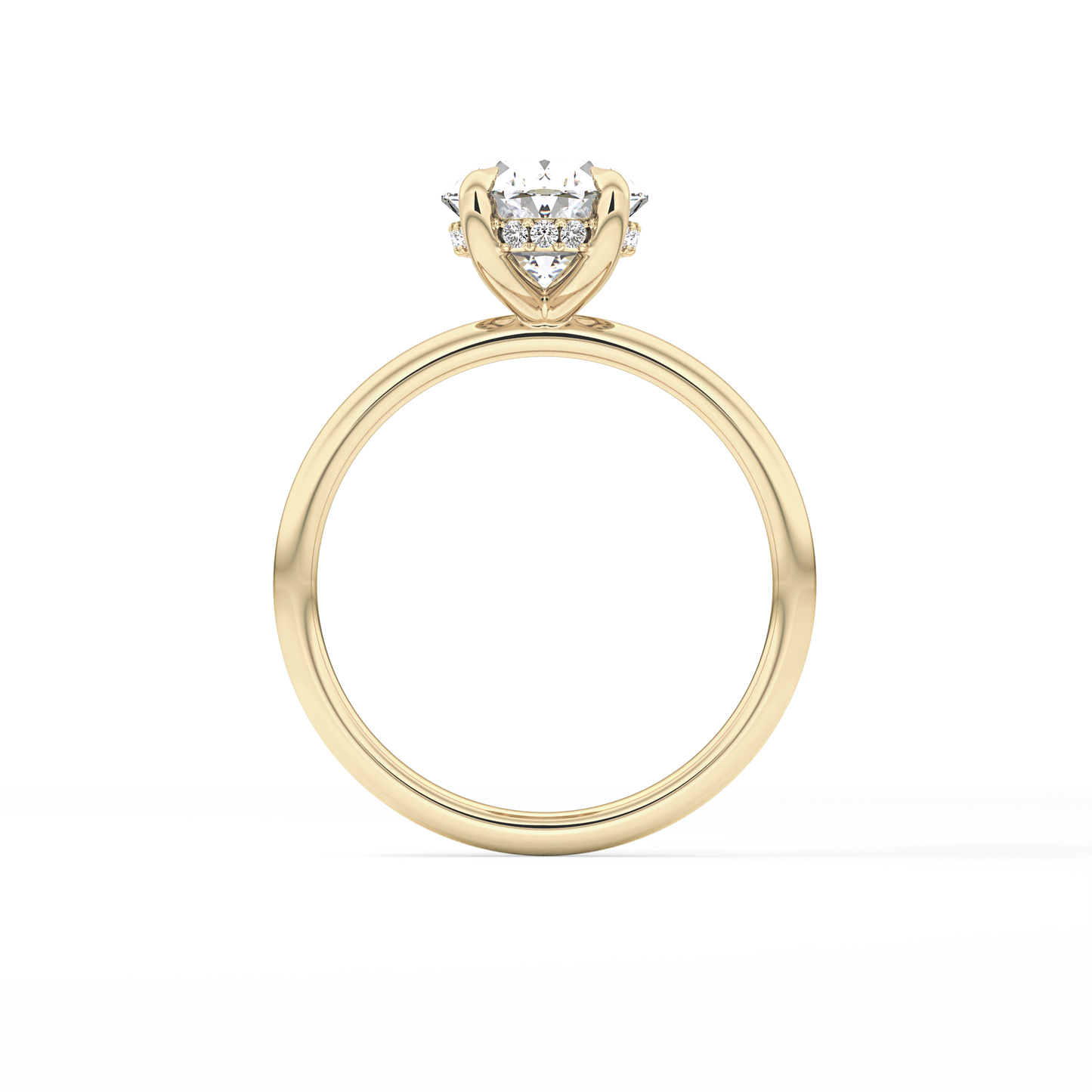 Oval Hidden Halo Lab Grown Diamond Engagement Ring