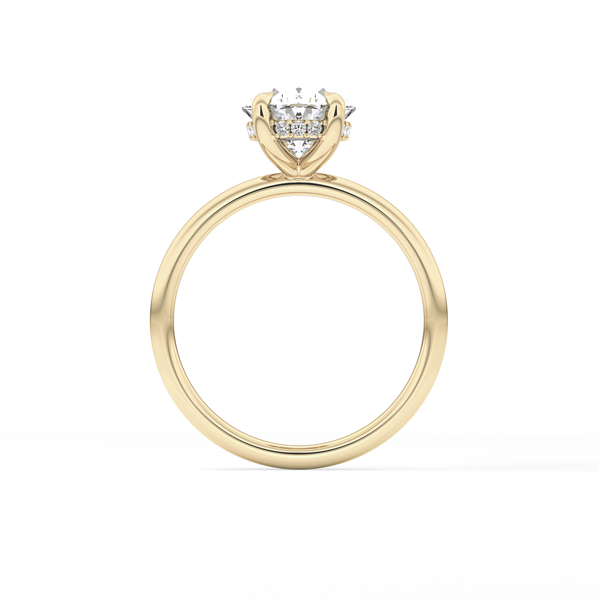 Oval Hidden Halo Lab Grown Diamond Engagement Ring