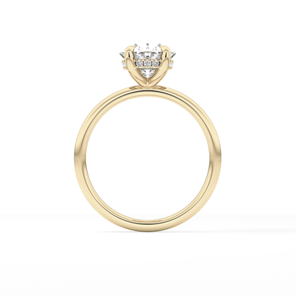 Oval Hidden Halo Lab Grown Diamond Engagement Ring