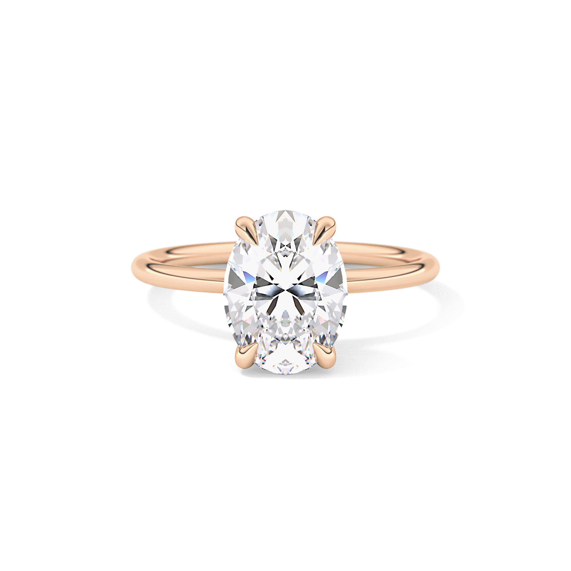 Oval Hidden Halo Lab Grown Diamond Engagement Ring