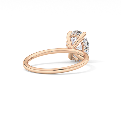 Oval Hidden Halo Lab Grown Diamond Engagement Ring