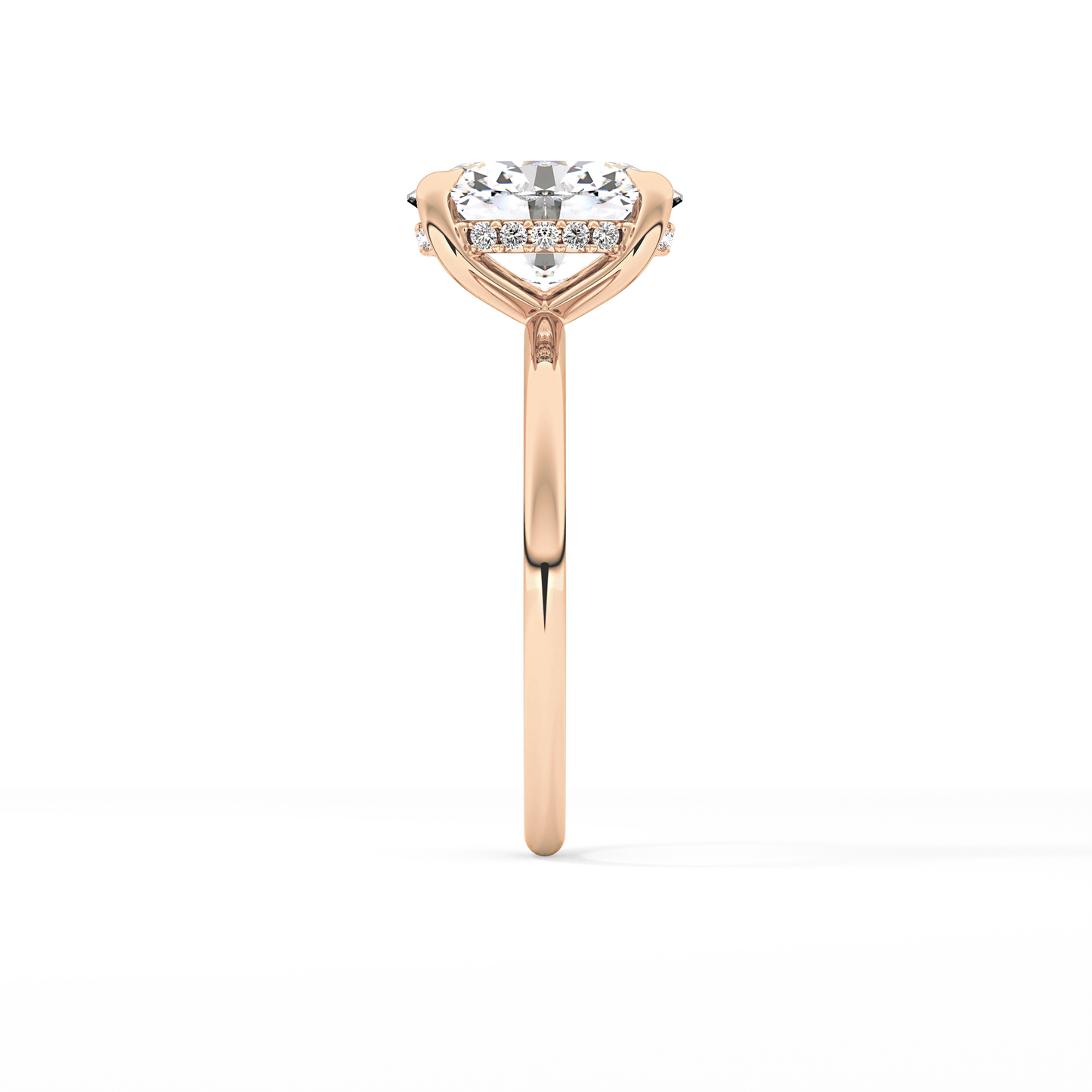 Oval Hidden Halo Lab Grown Diamond Engagement Ring