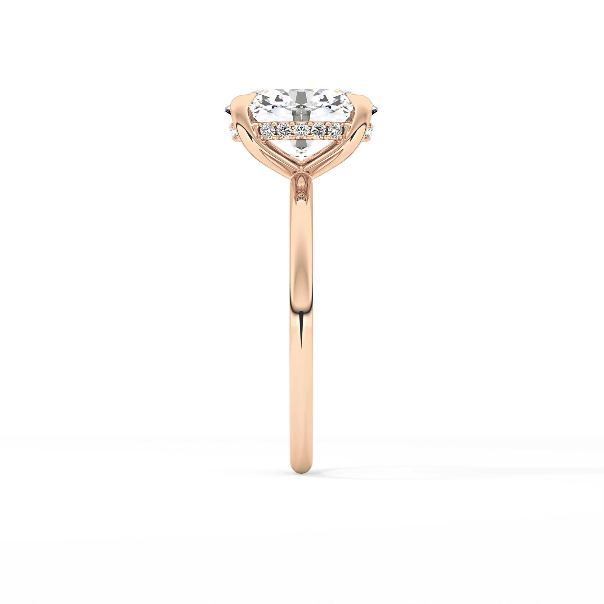 Oval Hidden Halo Lab Grown Diamond Engagement Ring