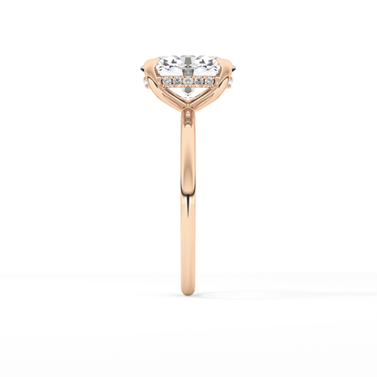 Oval Hidden Halo Lab Grown Diamond Engagement Ring