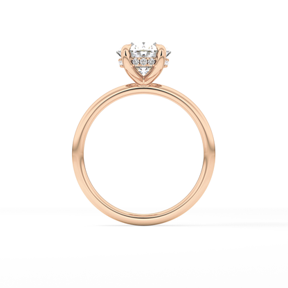 Oval Hidden Halo Lab Grown Diamond Engagement Ring