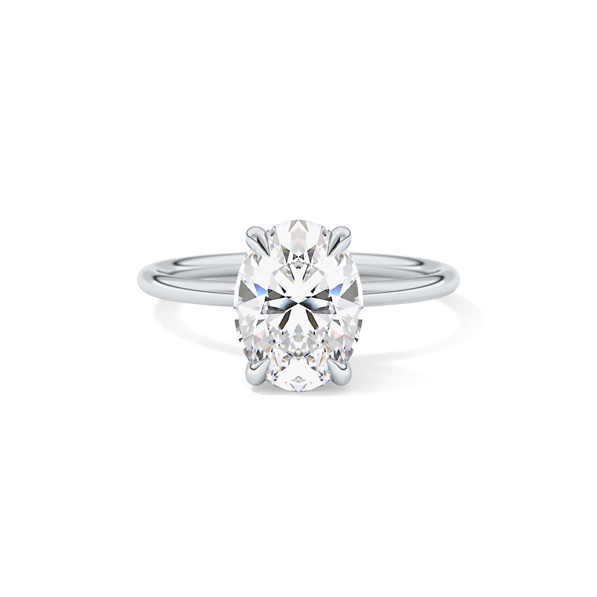 Oval Hidden Halo Lab Grown Diamond Engagement Ring