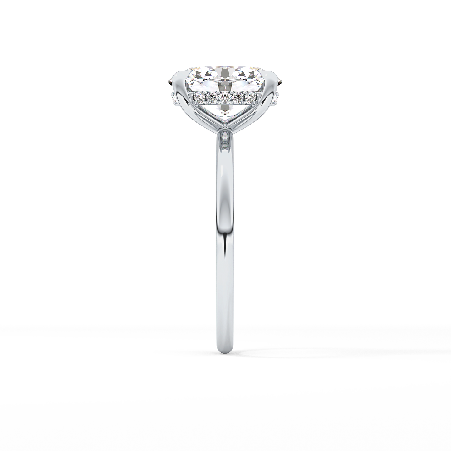 Oval Hidden Halo Lab Grown Diamond Engagement Ring