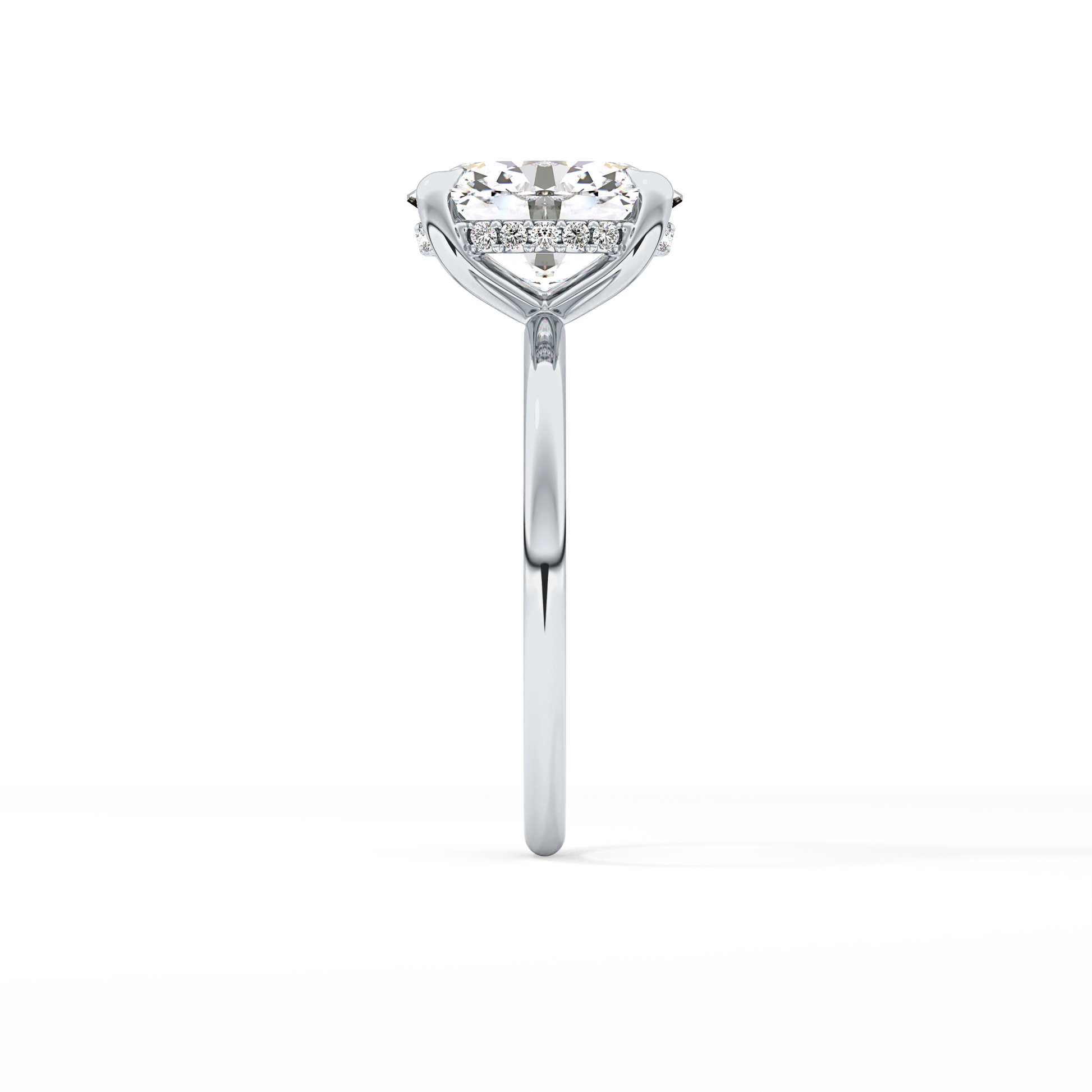 Oval Hidden Halo Lab Grown Diamond Engagement Ring